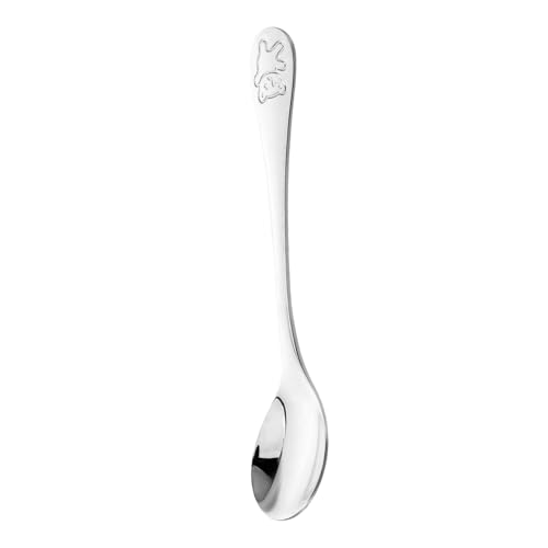 SWOOMEY Babybesteck mit Niedlichen Bärenmotiven Tragbarer Kleiner für Servieren von Suppe Dessert und Süßigkeiten von SWOOMEY