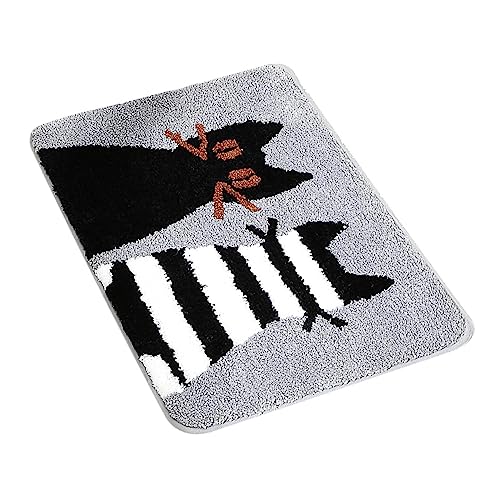 SWOOMEY Schnelltrocknende Saugfähige Badematte aus Polyester im Cartoon Katzen Design für Badezimmer und Küche rutschfest und Dekorativ SWOOMEY Schnelltrocknende Saugfähige Badematte aus Polyester im Cartoon Katzen Design für Badezimmer und Küche rutschfest und Dekorativ von SWOOMEY