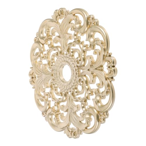 SWOOMEY Dekoratives Deckenmedaillon aus Kunststoff Europäisches Design Hohlschnitzerei für Deckenleuchten und Ventilatoren Vielseitig Einsetzbar Finish von SWOOMEY