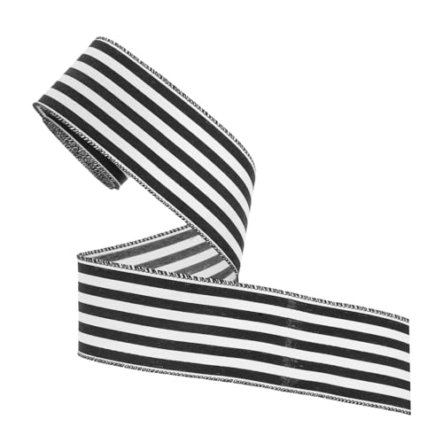 SWOOMEY Gestreiftes Band Bauernhaus-Thema-verpackungsband Dekoratives Band Zum Binden Von Blumenstrauß Dickes Aus Polyester Und Metalldraht Für Heimdekoration Und SWOOMEY Gestreiftes Band Bauernhaus-Thema-verpackungsband Dekoratives Band Zum Binden Von Blumenstrauß Dickes Aus Polyester Und Metalldraht Für Heimdekoration Und von SWOOMEY