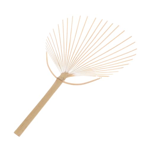 SWOOMEY Handfächerrahmen DIY Robuster Runder Chinesischer Fächerrahmen Stabiles Holzmaterial für Handfächerherstellung Leicht Tragbar und Vielseitig für Hochzeiten und Bastelprojekte von SWOOMEY