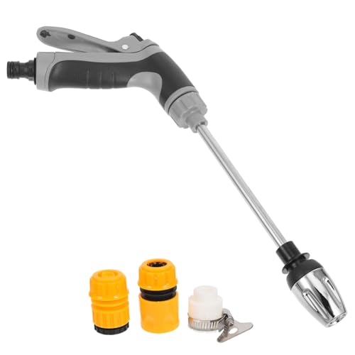 SWOOMEY Hochdruck Waschpistole mit Langem Stab Vielseitige Gartenschlauch Düse Verstellbarer Wasserdruck für Autowäsche Gartenbewässerung Fenster und Außenreinigung Langlebiges Metall von SWOOMEY