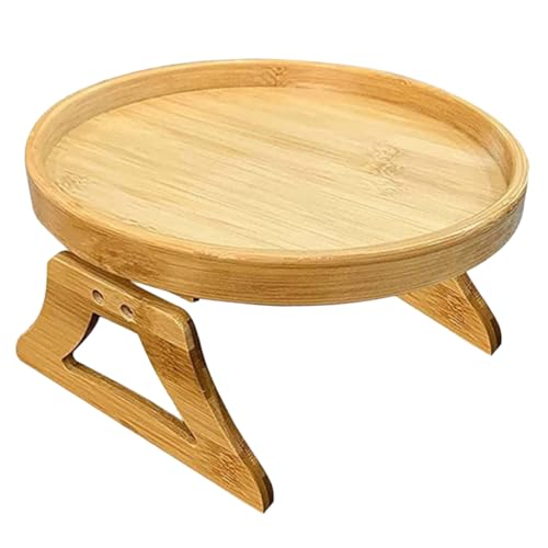 SWOOMEY Holzsofa-armlehne-tablett Befestigter Couch-beistelltisch Runde Armlehnen-tischplatte Faltbarer Snacktisch Erhöhter Rand Für Gegenstände Leicht Verstellbarer Und Zusammenklappbarer SWOOMEY Holzsofa-armlehne-tablett Befestigter Couch-beistelltisch Runde Armlehnen-tischplatte Faltbarer Snacktisch Erhöhter Rand Für Gegenstände Leicht Verstellbarer Und Zusammenklappbarer von SWOOMEY