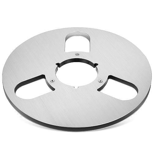SWOOMEY Leere Bandspule aus Aluminiumlegierung mit Drei Löchern für Tonbandgeräte Hochpräzise und Geräuscharm für Restaurierung oder Austausch von Aufwickelspulen von SWOOMEY