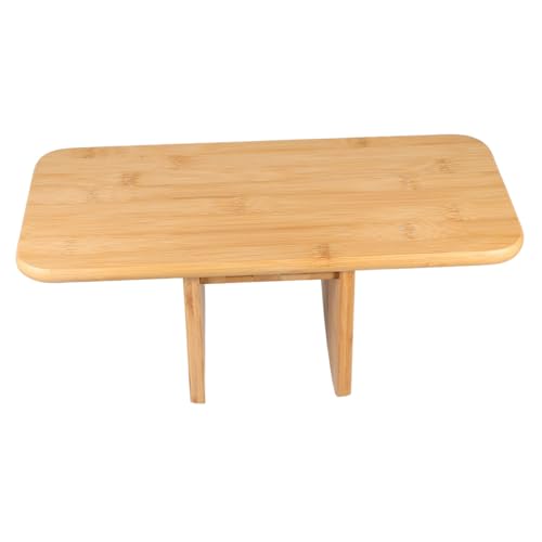 SWOOMEY Meditationshocker Meditationsraumdekor Kniehocker Holzkniehocker Klappbarer Kniestuhl Yogastuhl Für Senioren Yogabank Holz Klappbare Yogabank Bambus Hellbraun von SWOOMEY