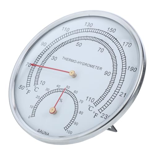 SWOOMEY Sauna Thermometer Hygrometer mit Hoher Temperaturbeständigkeit Präzise Temperatur Feuchtigkeitsmessung Geeignet für Sauna und Dampfbad Benutzerfreundlich Hitzebeständig für von SWOOMEY