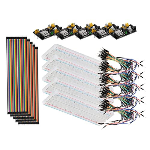 SWOOMEY Steckbrett-kit Mit Spannungsversorgung Für Breadboard Jumper Kompatibel Für Schaltungsexperimente Und Lernen von SWOOMEY