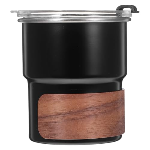 SWOOMEY Tragbarer Kaffeebecher mit Deckel, Edelstahl-Outdoor-Campingbecher für heiße Getränke, Reise-Teebecher für Wanderpicknicks und Langstreckenfahrten von SWOOMEY