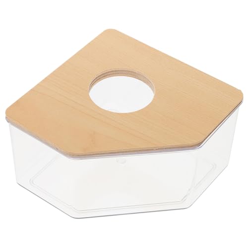 SWOOMEY Transparente Hamster Sandbad Box Sandbadbehälter mit Glatten Kanten für Zwerghamster und Kleintiere Großes Sandbad zur Fellpflege und Sauberem Badespaß im Käfig von SWOOMEY