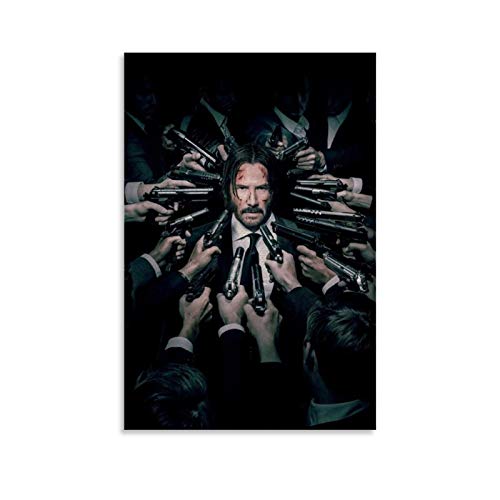 SWQA John Wick 2 Leinwand-Kunst-Poster und Wandkunstdruck, modernes Familienschlafzimmer, 40 x 60 cm von SWQA