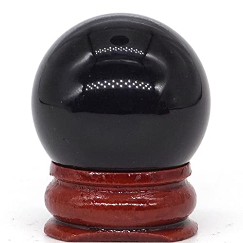SWRLWARV Home 30MM natürliche Edelsteinkugel Kristall Globus Home Decor Hand PlayStone Ball ZUOSHUAAYIN (Color : Black Obsidian) von SWRLWARV