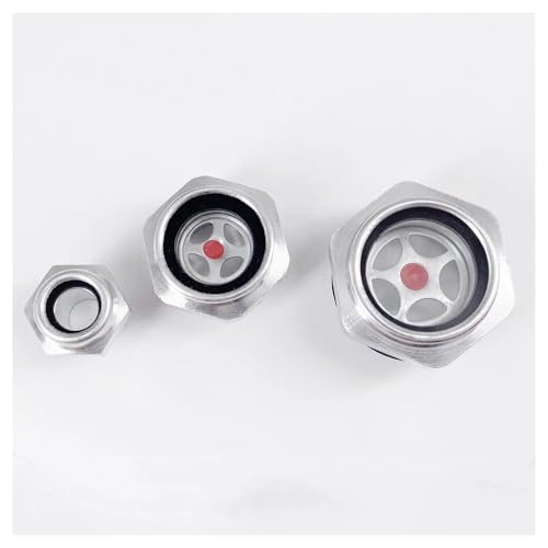1PC M39x2 Metric Male Thread Aluminum Alloy Oil Level Sight Glass Window Oil Liquid Level Gauge von SWRVVMJDTN