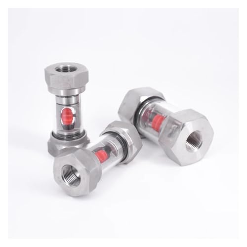 1pc 1/4" BSPT Female In-Line Normal Body Window Sight Flow Indicator With Impeller Hydraulic Oil Water von SWRVVMJDTN