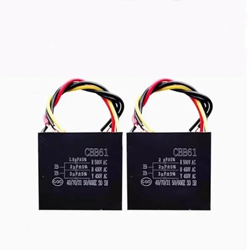 2PCS CBB61 fan ceiling fan light speed-regulating start capacitors 2.3UF 4UF 4UF 2P von SWRVVMJDTN