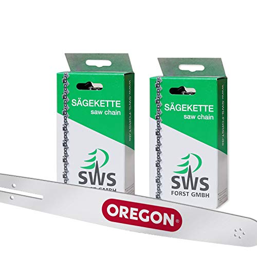 33cm Oregon Schwert Set und 2 Halbmeißel SWS Forst GmbH Sägeketten 325 1,3mm 56TG kompatibel mit Husqvarna 357XP von SWS Forst GmbH