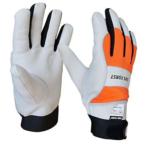 SWS Forst GmbH Schnittschutzhandschuh Forsthandschuh aus Leder Klasse 1 20m/s Gr. M von SWS Forst GmbH