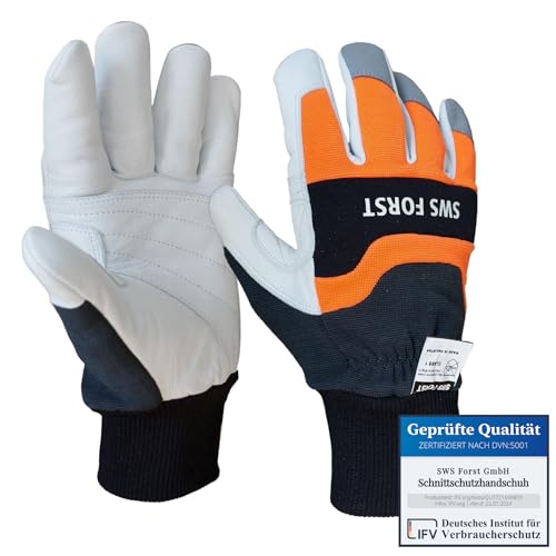 SWS Forst GmbH Schnittschutzhandschuh Forsthandschuh aus Leder Klasse 1 20m/s Gr. S von SWS Forst GmbH