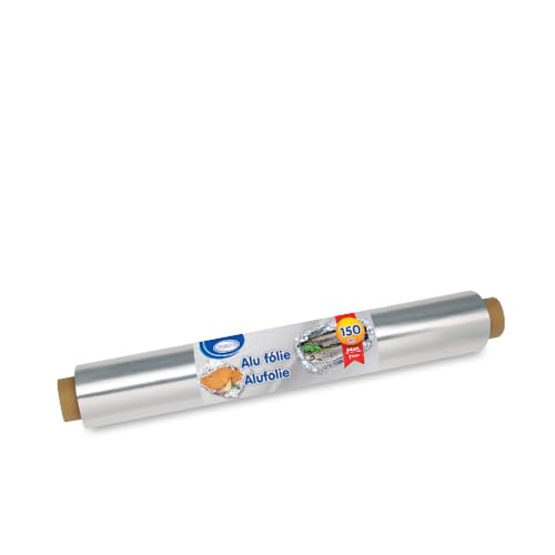 1 Alufolie 44 cm x 150 lfm 11 µm einzeln verpackt – Robuste & Vielseitige Haushalt von SWS