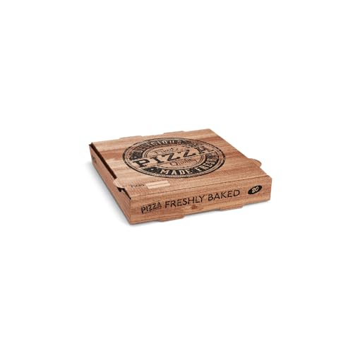SWS 100 Pizzakartons 20x20x4 cm aus Mikrowellpappe Kraft von SWS