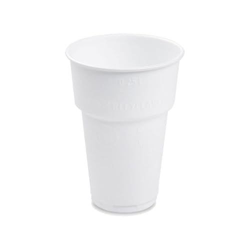 SWS 1250 Trinkbecher 200/250 ml Ø78mm weiß Glühweinbecher, Wintermarktbecher aus XPP von SWS