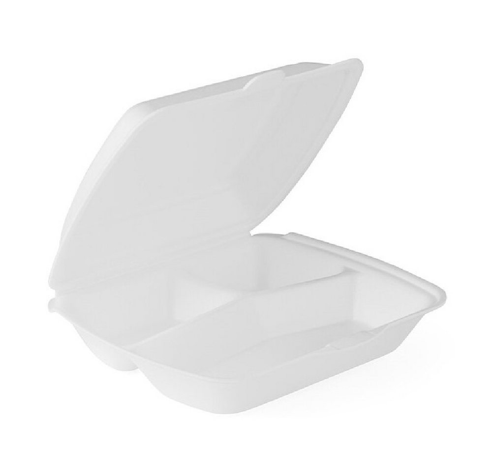 SWS Lunchbox Menüboxen HP4 XPS 245x210x72 mm weiß 3-geteilt 200 Stk. von SWS