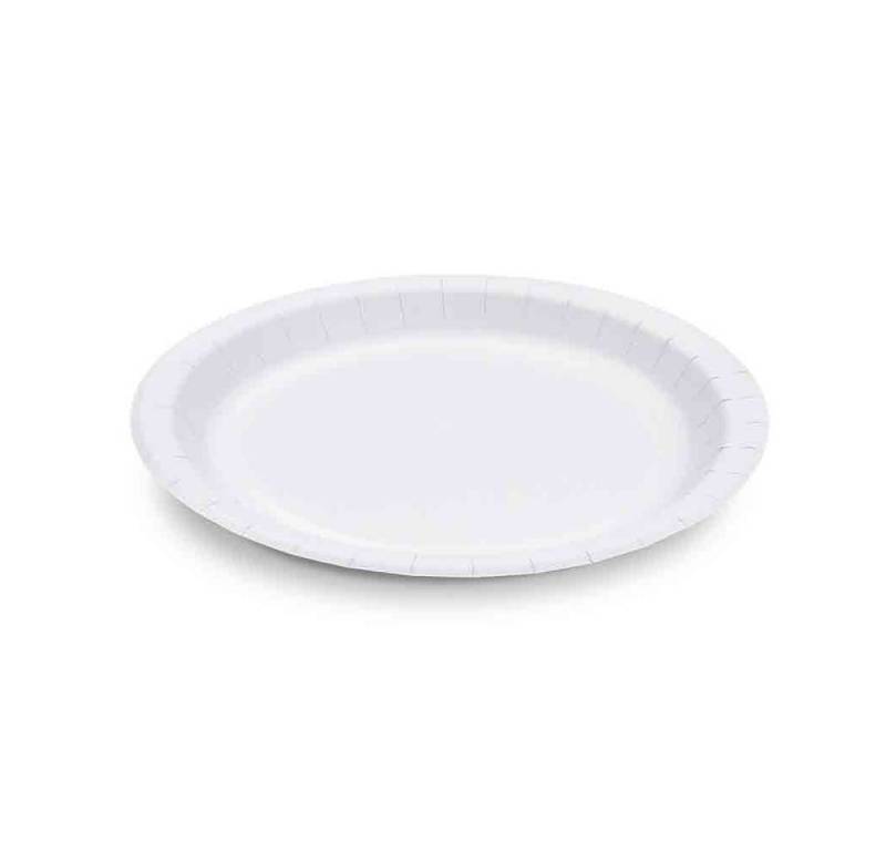 SWS Pappteller Kuchenteller rund FF Ø 23x1,7 cm weiß extra-stabil 100 Stk. von SWS