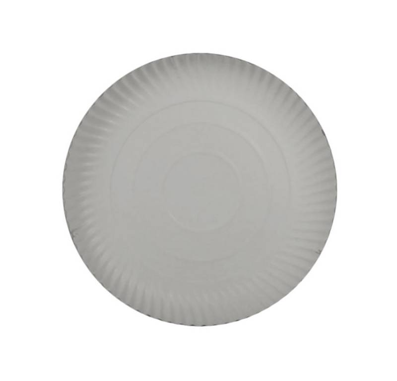 SWS Pappteller rund FF Ø 24 x 2 cm weiß – Imbissteller Kuchenteller 50 Stk. von SWS