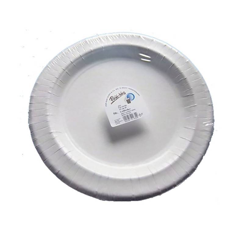 SWS Pappteller rund REC Ø 29cm weiß mit Fettbarriere – Imbissteller 50 Stk. SWS Pappteller rund REC Ø 29cm weiß mit Fettbarriere – Imbissteller 50 Stk. von SWS
