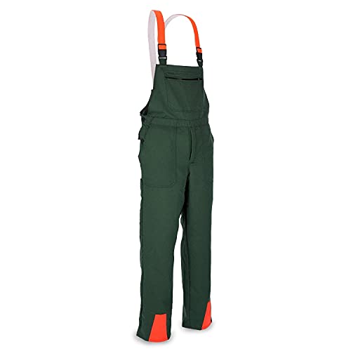 Profi Schnittschutzlatzhose KWF Latzhose Schnittschutzhose Forsthose- Gr. 52, Grün Orange von SWS Forst GmbH