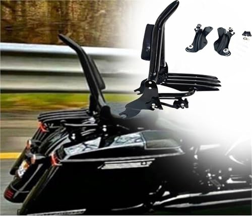SWSSJUAN Zubehör Motorrad-Sissybar-Rückenlehne Mit Polsterpolster Für Harley Für Touring Road Glide Für Custom FLTRX 2014-2019 2020 2021 2022 2023 2024 von SWSSJUAN