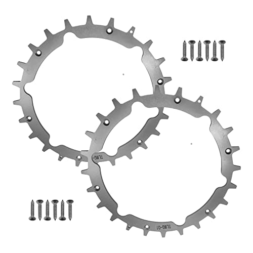 21,2 cm Edelstahl-Rasenmäher-Spikes, Roboter-Rasenmäher, Traktionsverbesserungsrad für Gardena Sileno City 250/500 Smart Roboter-Rasenmäher, mit 12 M4-Schrauben von SWTHM