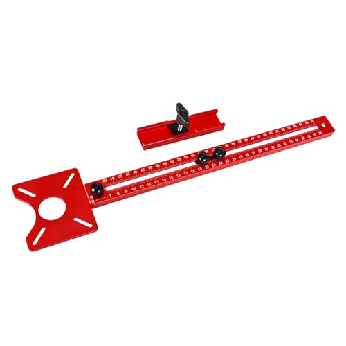 4 in 1 Router Fräsen Nut Halterung, Aluminiumlegierung Router Tisch Einsatzplatte Abnehmbare Holzfräsen Flip Board Einstellbare Router Jigs für Holzbearbeitung (Metrisch) von SWTHM