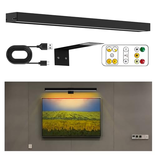 Drahtlose Bilderleuchte, magnetische Spiegelwandlampe Timer Fernbedienung Wandkunst Display Licht, Stufenlos Dimmbar Malerei Lichtleiste für Kunstwerk Display, Badezimmerspiegel von SWTHM
