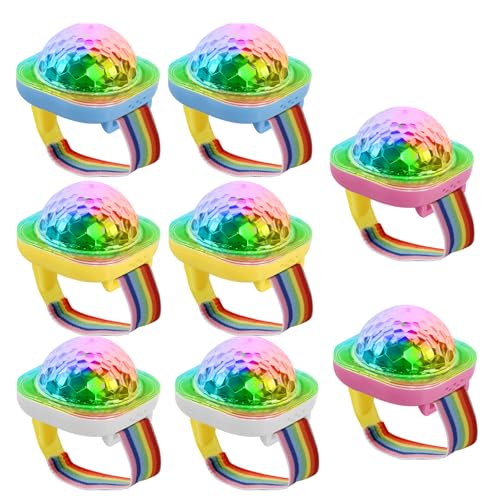 Partyball-Armbandlicht, 8-teiliges LED-Bühnenlicht 5 dynamische Modi sprachgesteuertes Atmosphärenlicht, Tanzflächen-Handgelenklicht, wiederaufladbar über USB mit Saugnapf für Partydekoration Autoinne von SWTHM