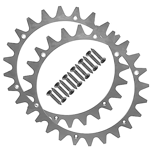 Rasenmäher-Spikes für Wo-rx Landroid L, 22,5 cm (8 Zoll), Edelstahl, verbesserte Traktion, verbesserte Rad mit 12 Schrauben, passend für WR153E WR155E WR147E.1 WR148E Rasenmäher-Roboter, 2 Stück von SWTHM