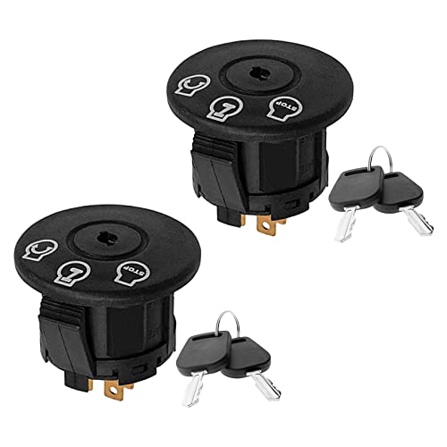 SWTHM 925-04659 Rasenmäher Zündschalter 725-04659 Rasentraktor Starterschalter mit Schlüssel Ersatz für MTD Craft-sman Arie-ns 03290500 B-ad Boy Murray LT5 und CR12 Rasentraktoren Marke von SWTHM