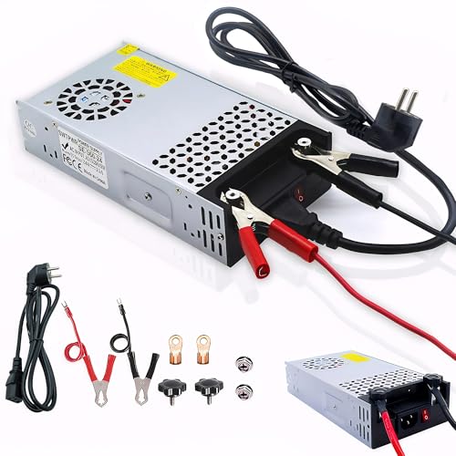Upgraded AC to DC 24V 15A 360W Netzteil Transformator Schalternetzteil 230V AC auf DC 24V Netzteil Trafo 24Volt Transformator Industriell für LED CCTV Radio SMPS 110V/230V (DC24V-15A-360W) von SWTPWR