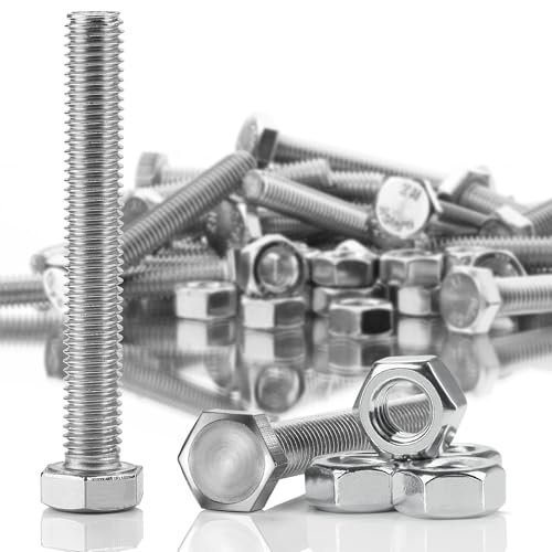 SWTYExt 10 Sätze Sechskantschrauben M6x100 mm Bolzen und Sechskantmutter Set DIN 933/ISO 4017 Edelstahlschrauben A2 V2A Schrauben Außensechskant Vollgewinde Maschinenschrauben SWTYExt 10 Sätze Sechskantschrauben M6x100 mm Bolzen und Sechskantmutter Set DIN 933/ISO 4017 Edelstahlschrauben A2 V2A Schrauben Außensechskant Vollgewinde Maschinenschrauben von SWTYExt