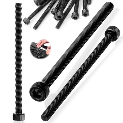 SWTYExt 10 Stück Zylinderschrauben mit Innensechskant M8x100mm Schrauben Kohlenstoffstahl Sechskant Innensechskantschraube Vollgewinde Sechskantschrauben Schwarz Inbusschrauben für Möbelreparatur von SWTYExt