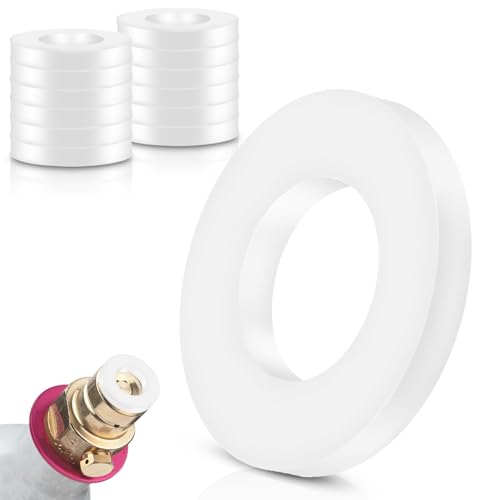 SWTYExt 12 Stück Dichtungsringe Ersatzteile Kompatibel für Sodastream Cystal Sodaclub Wassermaxx MySodaPop Wassersprudler Versiegelung Weiß Ersatzdichtung Zubehör für CO2 Quick-Adapter von SWTYExt