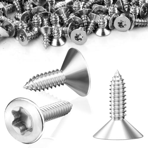 SWTYExt M4 Holzschrauben Torx, 120 Stück Torx Schrauben 4x12mm Spanplattenschrauben Edelstahl V2A Selbstschneidende Holz Blechschrauben Senkkopf Schrauben Vollgewinde für Befestigungselemente von SWTYExt