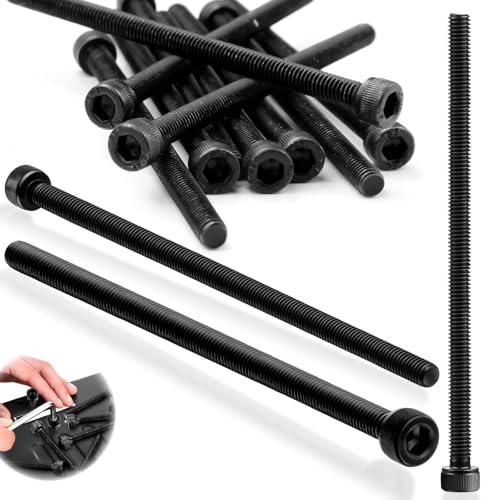 SWTYExt 20 Stück Innensechskantschraube M6x100mm Zylinderschrauben mit Innensechskant Kohlenstoffstahl Schrauben Vollgewinde Sechskantschrauben Schwarz Inbusschrauben für Reparaturwerkzeugzubehör von SWTYExt