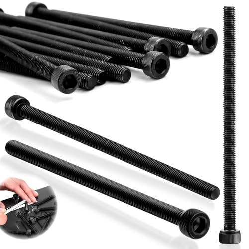 SWTYExt 50 Stück Zylinderschrauben mit Innensechskant M6x45mm Sechskant Innensechskantschraube DIN 912 Schrauben Vollgewinde Sechskantschrauben Schwarz Zylinderkopfschrauben Inbusschrauben von SWTYExt