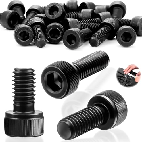 SWTYExt 25 Stück Zylinderschrauben mit Innensechskant M8x16mm Schrauben Kohlenstoffstahl Sechskant Innensechskantschraube Vollgewinde Sechskantschrauben Schwarz Inbusschrauben für Möbelreparatur SWTYExt 25 Stück Zylinderschrauben mit Innensechskant M8x16mm Schrauben Kohlenstoffstahl Sechskant Innensechskantschraube Vollgewinde Sechskantschrauben Schwarz Inbusschrauben für Möbelreparatur von SWTYExt