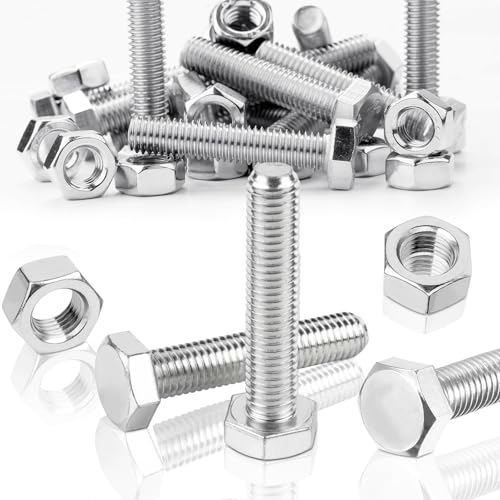 SWTYExt 30 Sätze Sechskantschrauben M6 x 40 mm Bolzen und Sechskantmutter Set DIN 933 / ISO 4017 Edelstahlschrauben A2 V2A Außensechskant Vollgewinde Schrauben mit Metrischem Maschinenschrauben SWTYExt 30 Sätze Sechskantschrauben M6 x 40 mm Bolzen und Sechskantmutter Set DIN 933 / ISO 4017 Edelstahlschrauben A2 V2A Außensechskant Vollgewinde Schrauben mit Metrischem Maschinenschrauben von SWTYExt
