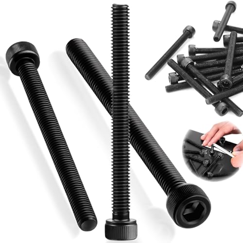 SWTYExt 30 Stück Innensechskantschraube M6x65mm Zylinderschrauben mit Innensechskant Kohlenstoffstahl Schrauben Vollgewinde Sechskantschrauben Schwarz Inbusschrauben für Reparaturwerkzeugzubehör von SWTYExt