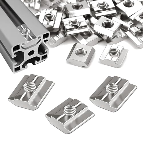 SWTYExt 30 Stück Nutensteine M8 Typ B Nutensteine Nut 8 Nutsteine Set Kohlenstoffstahl T- Nut Schiene Nutenstein M8 Gleitmuttern Schwer für 30-Serie Aluminiumprofil Extrusionsschlitz von SWTYExt