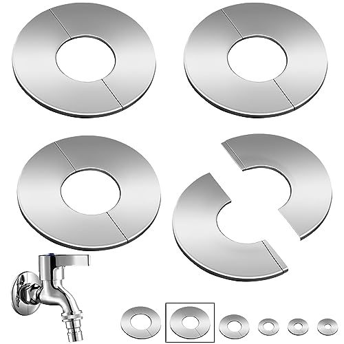 SWTYExt 4 Stück Heizungsrohr Rosette 51mm Rosetten Abdeckung Wasseruhr Abdeckrosette Edelstahl Rohrmanschetten Heizungsrohr Abdeckung Geteilte Rohrabdeckung Ventilkappe Rosette für Waschbecken Rohre von SWTYExt