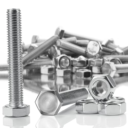 SWTYExt 40 Sätze Sechskantschrauben M6x20 mm Bolzen und Sechskantmutter Set DIN 933/ISO 4017 Edelstahlschrauben A2 V2A Schrauben Außensechskant Vollgewinde Maschinenschrauben SWTYExt 40 Sätze Sechskantschrauben M6x20 mm Bolzen und Sechskantmutter Set DIN 933/ISO 4017 Edelstahlschrauben A2 V2A Schrauben Außensechskant Vollgewinde Maschinenschrauben von SWTYExt