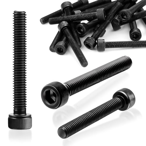 SWTYExt 40 Stk Innensechskantschraube M5x45mm Zylinderschrauben mit Innensechskant DIN 912 Kohlenstoffstahl Schrauben Vollgewinde Sechskantschrauben Schwarz Inbusschrauben für Reparaturwerkzeugzubehör von SWTYExt
